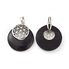 Synthetic Black Stone Pendants KK-F751-M-A12-1