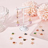 DICOSMETIC 16Pcs 8 Colors Rack Plating Brass Inlaid Cubic Zirconia Charms KK-DC0001-82-5