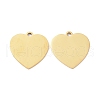 Ion Plating(IP) 304 Stainless Steel Pendants STAS-P291-07G-2