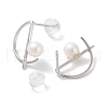 Natural Pearl Stud Earrings for Women EJEW-C083-02P-2