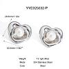 Heart Stainless Steel Stud Earrings DM4461-3-1