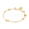 Brass Pave Clear Cubic Zirconia Charm Bangles for Women BJEW-S147-20A-G-3
