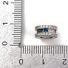 Flat Round Rack Plating Brass Cubic Zirconia European Beads KK-L236-10P-3