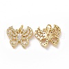 Brass Cubic Zirconia Pendants ZIRC-I062-26G-2