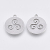 Tarnish Resistant 201 Stainless Steel Pendants STAS-T044-89P-1