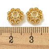 Rack Plating Brass Micro Pave Clear Cubic Zirconia Bead Caps KK-K386-09A-G-3