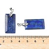 Dyed Natural Lapis Lazuli Faceted Pendants G-L623-03P-05-3