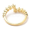 Rack Plating Brass Finger Rings with Cubic Zirconia for Women RJEW-A018-02G-2