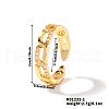 Hip Hop Style Brass  Micro Pave Cubic Zirconia Open Cuff Rings For Women CP6560-1