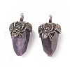 Natural Amethyst Pendants G-C051-03F-2