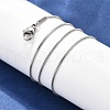 Tarnish Resistant Trendy Men's 304 Stainless Steel Snake Chain Necklaces NJEW-M065-A-01-2