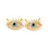 Brass Micro Pave Clear Cubic Zirconia Pendants KK-U017-05G-1