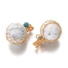 Natural Howlite & Turquoise Pendants X-G-B001-02G-O-2