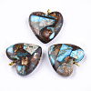 Assembled Bronzite and Imperial Jasper Pendants G-T111-04E-1