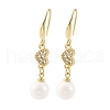 Brass Micro Pave Cubic Zirconia Dangle Earrings EJEW-F362-02G-2