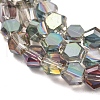 Electroplate Glass Beads Strands EGLA-L018-C-HP01-2