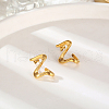 Stainless Steel Wave Stud Earrings for Women FB4833-1-1