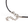 Resin Melting Heart Peandant Necklace with Waxed Cord for Women NJEW-TA00068-3