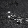 Glass Round Perfume Bottle Necklaces PW-WG68673-01-2