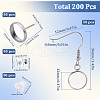 SUNNYCLUE 50Pcs 304 Stainless Steel Earring Hooks & 50Pcs Stud Earring Findings STAS-SC0008-68-2