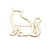 Cat Outline Alloy Brooch PW-WG63C11-01-1