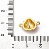 Brass Micro Pave Clear Cubic Zirconia Connector Charms KK-I276-12G-01-3