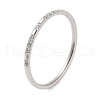 304 Stainless Steel Micro Pave Clear Cubic Zirconia Finger Rings RJEW-B068-01C-P-1
