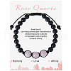 Natural Rose Quartz Beaded Bracelet with 8mm Matte Stone ZJ6492-9-1