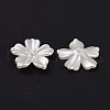 5-Petal Flower ABS Plastic Imitation Pearl Bead Caps X-OACR-R016-21-2
