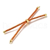 Braided Cotton Cord Slider Bracelet Making MAK-R001-01G-28-2