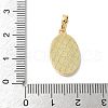 Brass Pave Natural White Shell Pendants KK-S522-07C-G-3