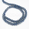 Electroplate Crystal Glass Round Beads Strands EGLA-F037-6mm-A03-3