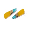 Transparent Resin & Walnut Wood Big Pendants RESI-M027-07F-2