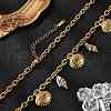 Summer Beach 304 Stainless Steel & Shell Pendant Necklaces NJEW-Z061-09G-2