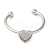 Non-Tarnish 304 Stainless Steel Open Cuff Ring Components STAS-I306-01P-2