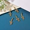 5Pcs Brass Micro Pave Cubic Zirconia Pendants ZIRC-SZ0002-77-3