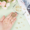 Beebeecraft 20Pcs Brass Ring Stud Earrings for Women with 20Pcs Friction Ear Nuts KK-BBC0007-81-3