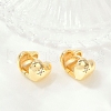 Brass Clear Cubic Zirconia Hoop Earrings EJEW-Q016-07G-5