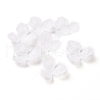 3-Petal Transparent Acrylic Bead Caps X-OACR-A017-11-4