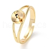 Adjustable Brass Finger Ring Settings KK-F862-25G-1