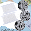 Gorgecraft 6 Yards 2 Styles Polyester Flower Lace Trim Ribbon OCOR-GF0003-36-6