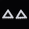 ABS Plastic Imitation Pearl Linking Rings OACR-S020-06-1