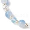 4Pcs Synthetic Moonstone & Glass Round Beaded Stretch Bracelets BJEW-JB11858-6