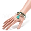 4Pcs 4 Style Natural & Synthetic Mixed Gemstone & Pearl Stretch Bracelets Set BJEW-JB08887-3