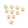 Brass Micro Pave Cubic Zirconia Links KK-O118-03MG-2