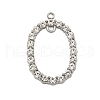 304 Stainless Steel Crystal Rhinestone Connector Charms STAS-L080-019P-1