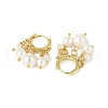 Round Shell Pearl Beaded Chandelier Earrings EJEW-JE06354-3