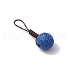 Round Natural Lava Rock Pendant Decorations PALLOY-JF03446-4