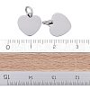 Anti-Tarnish 304 Stainless Steel Stamping Blank Tag Charms STAS-I311-18P-4