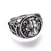 304 Stainless Steel Signet Rings for Men RJEW-O032-11AS-2